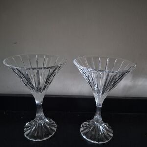Elegant Vintage Mikasa Crystal Martini Glasses Park Lane